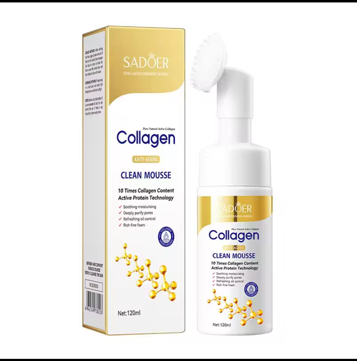 Mousse nettoyage en profondeur au collagène